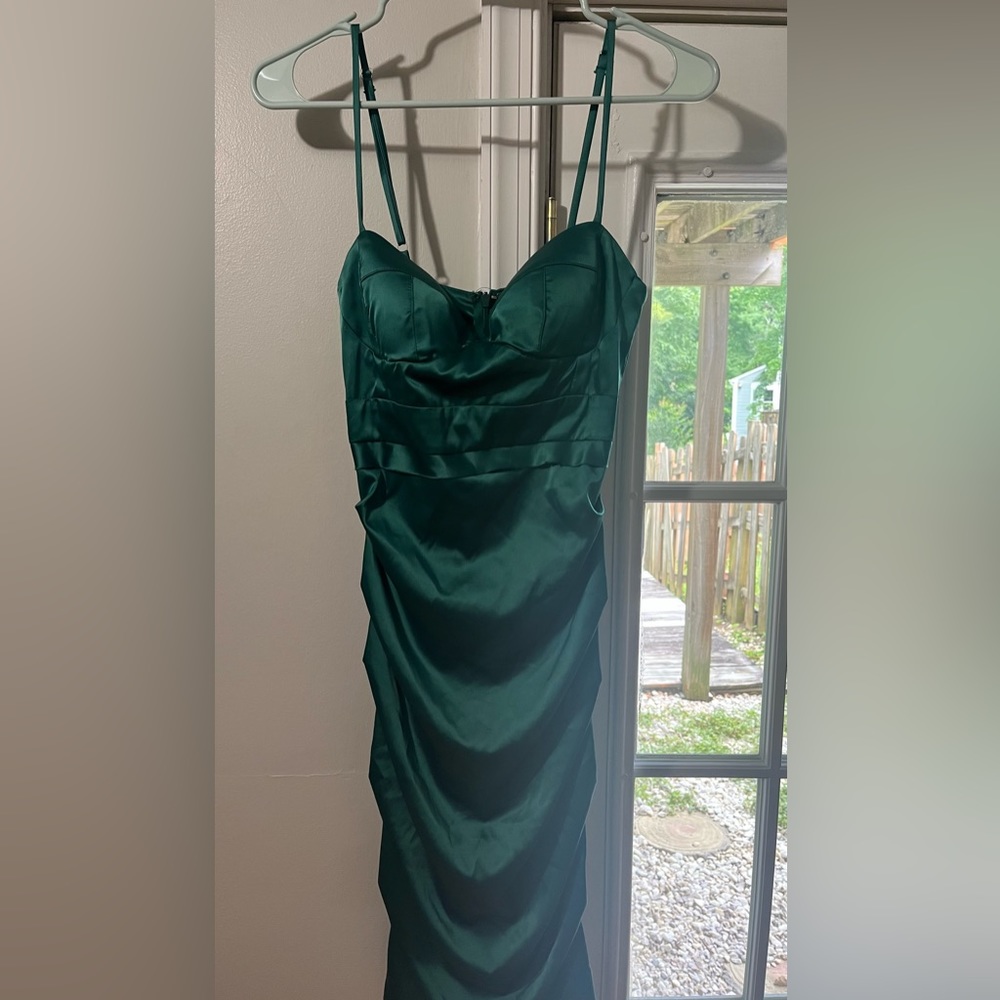 small and beautiful green dress